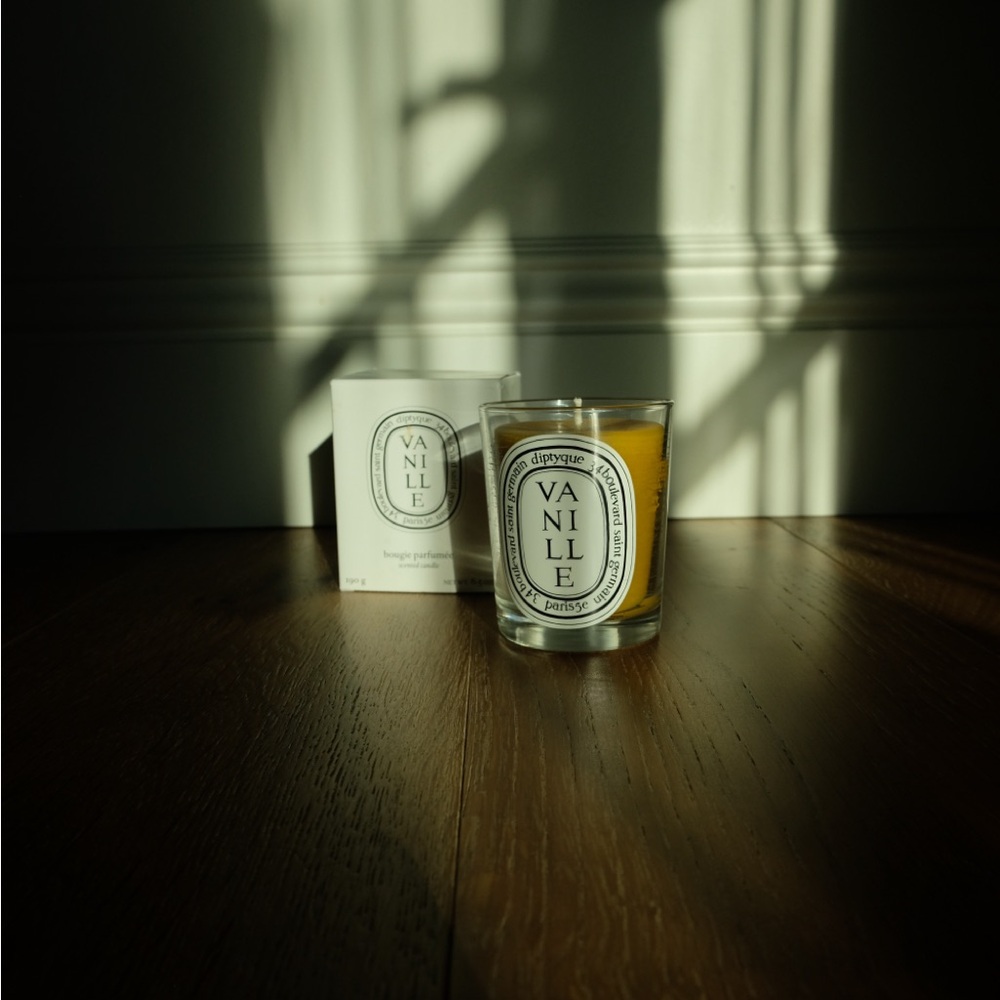 6.5 oz 100% Pure Beeswax Candle in Upcycled Diptyque Glass, Fragrance-Free